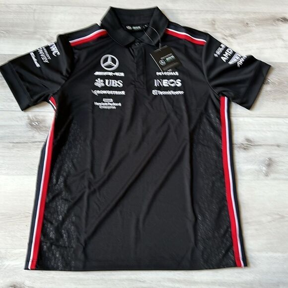 Mercedes Amg Patronas Officially Licensed Gear F1 2023 Team Polo Blk M NWT in pk - Picture 4 of 5
